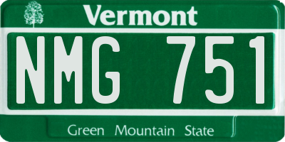 VT license plate NMG751