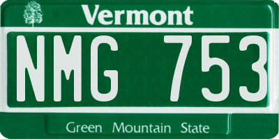 VT license plate NMG753