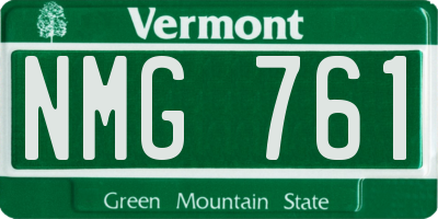 VT license plate NMG761