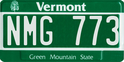 VT license plate NMG773