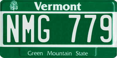 VT license plate NMG779