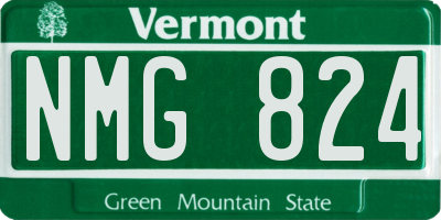 VT license plate NMG824