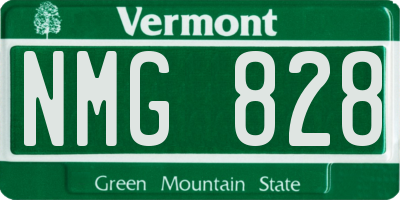 VT license plate NMG828
