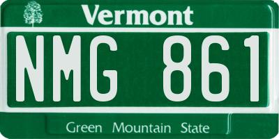 VT license plate NMG861