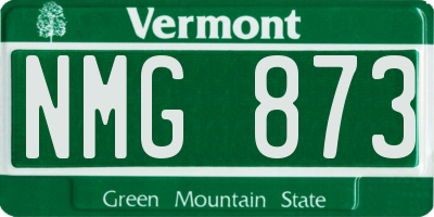 VT license plate NMG873