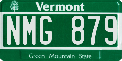 VT license plate NMG879