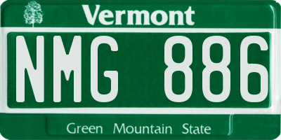 VT license plate NMG886