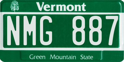 VT license plate NMG887