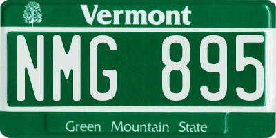 VT license plate NMG895