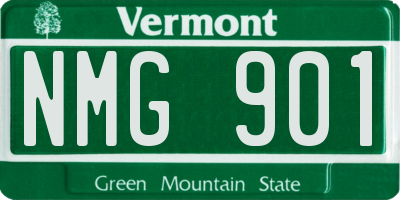 VT license plate NMG901