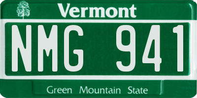 VT license plate NMG941