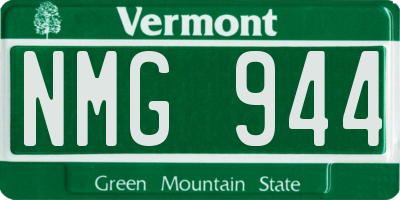 VT license plate NMG944