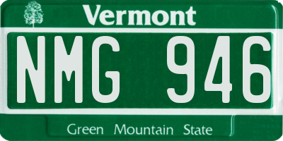 VT license plate NMG946