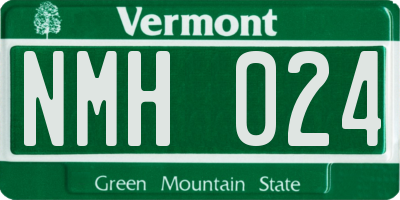 VT license plate NMH024