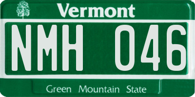 VT license plate NMH046