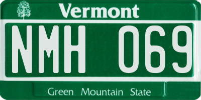 VT license plate NMH069
