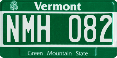 VT license plate NMH082