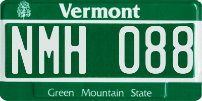 VT license plate NMH088