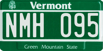 VT license plate NMH095