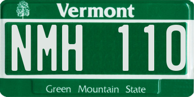 VT license plate NMH110