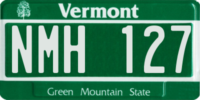 VT license plate NMH127