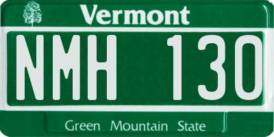 VT license plate NMH130