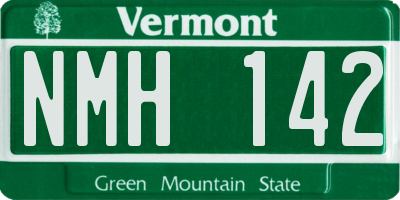 VT license plate NMH142