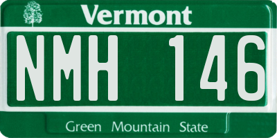 VT license plate NMH146