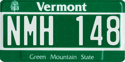 VT license plate NMH148