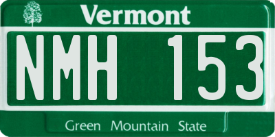 VT license plate NMH153