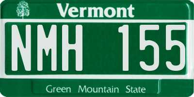 VT license plate NMH155
