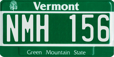 VT license plate NMH156