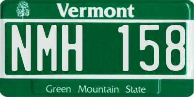 VT license plate NMH158