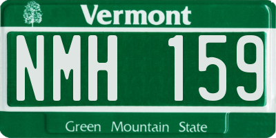 VT license plate NMH159