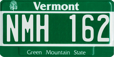 VT license plate NMH162