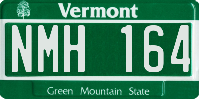 VT license plate NMH164