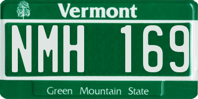 VT license plate NMH169