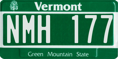 VT license plate NMH177