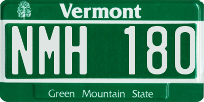 VT license plate NMH180