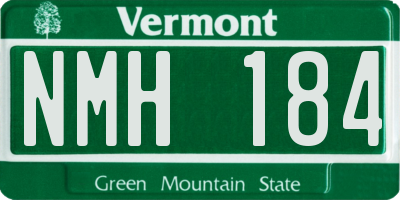 VT license plate NMH184