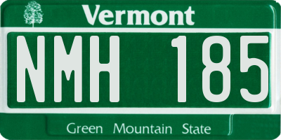 VT license plate NMH185
