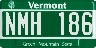 VT license plate NMH186