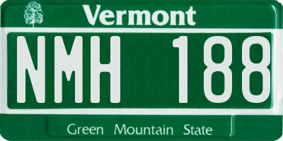 VT license plate NMH188