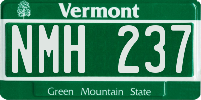 VT license plate NMH237