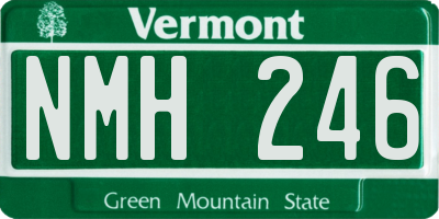 VT license plate NMH246