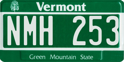 VT license plate NMH253