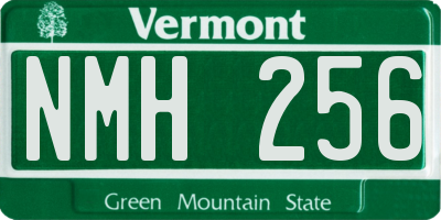 VT license plate NMH256