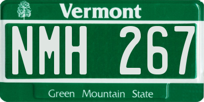 VT license plate NMH267