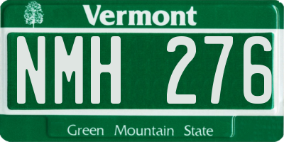 VT license plate NMH276