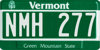 VT license plate NMH277